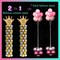 Balloon Stand Kit, 9 Feet Balloon Arch for Floor, 2IN1 Sets Ballon Column Holder with Weights Base and Stick, Metal Backdrop Stands for Parties, NO Need Helium Tank for Balloons at Home